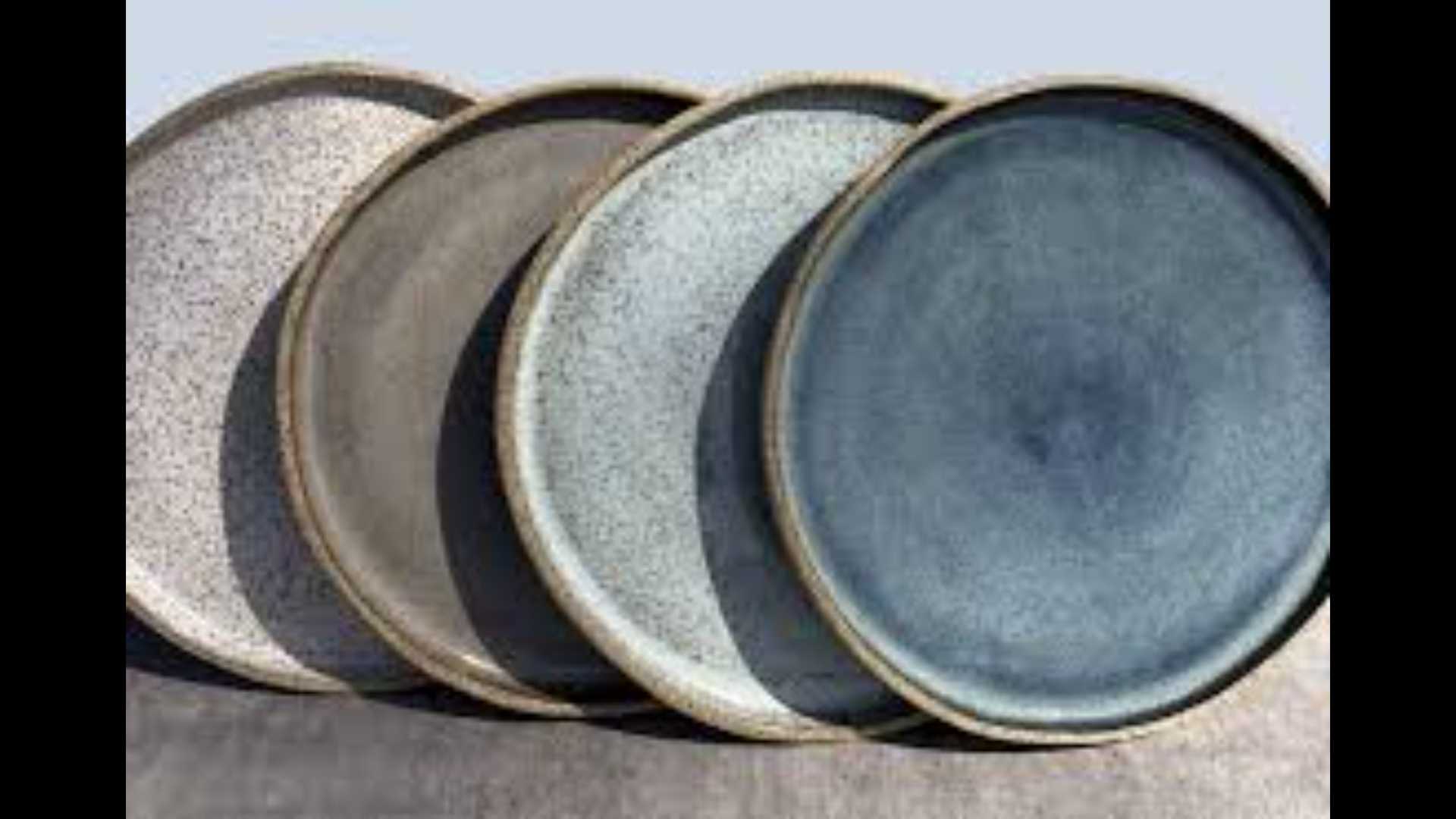 Set of clay plates (4 pcs.)