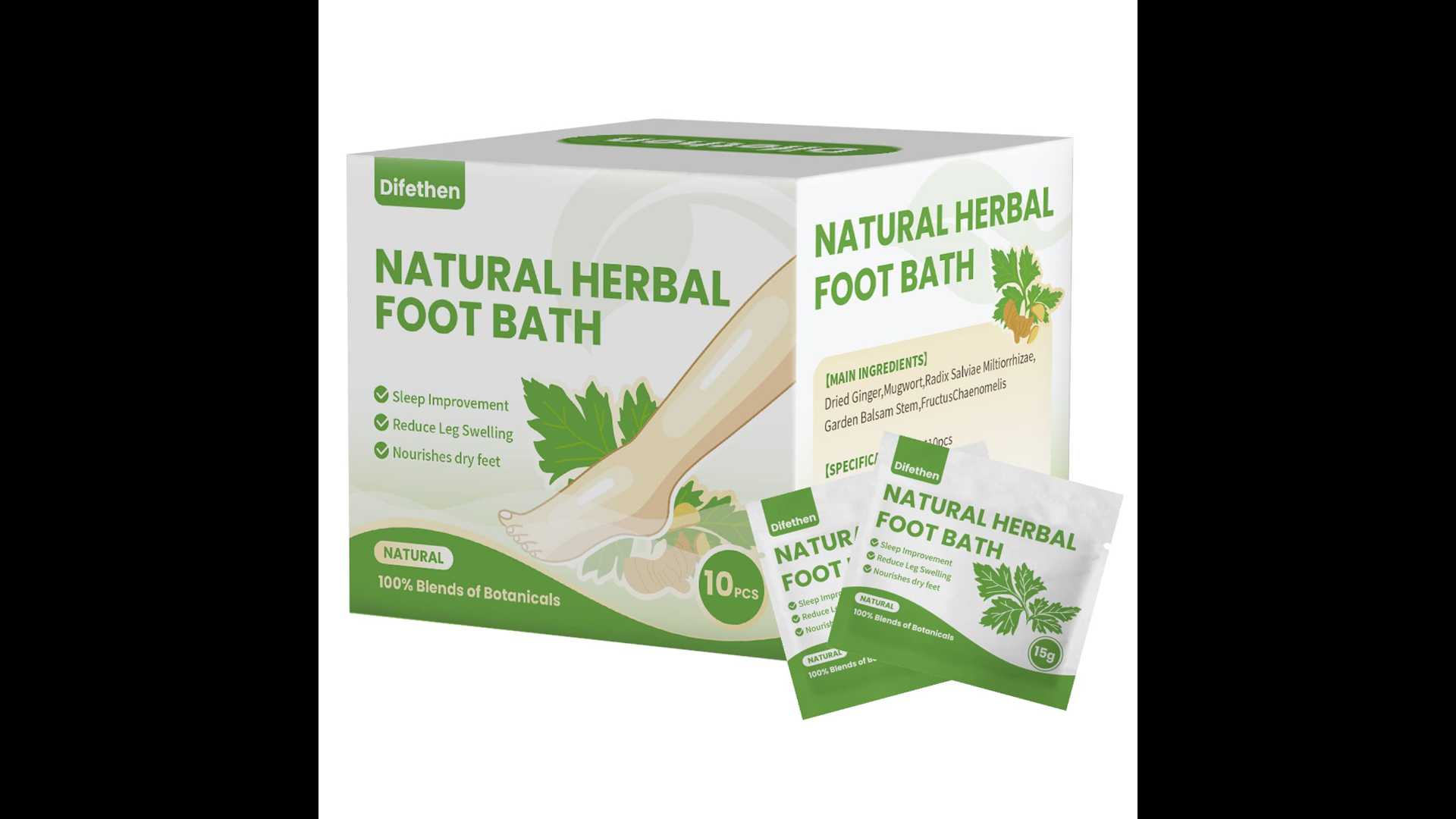 Natural herbal foot bath Difethen, 10 pcs.